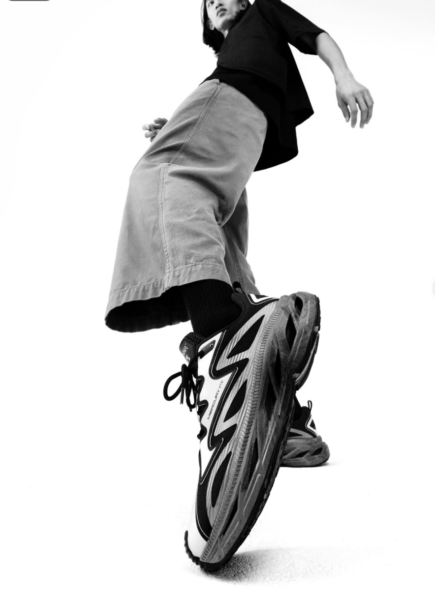 Model wearing ANIMA sneakers